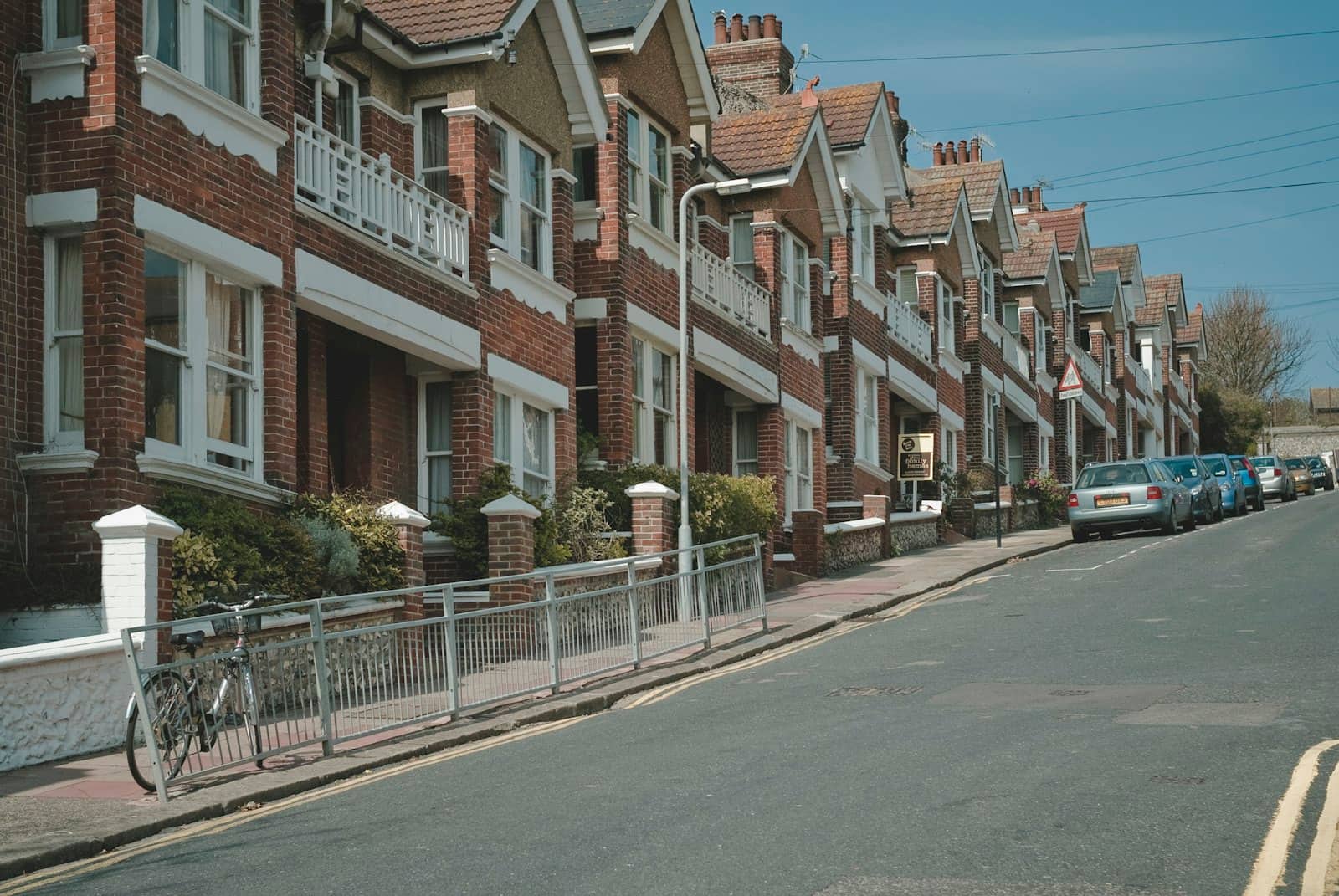 A street of bay-fronted terraced houses